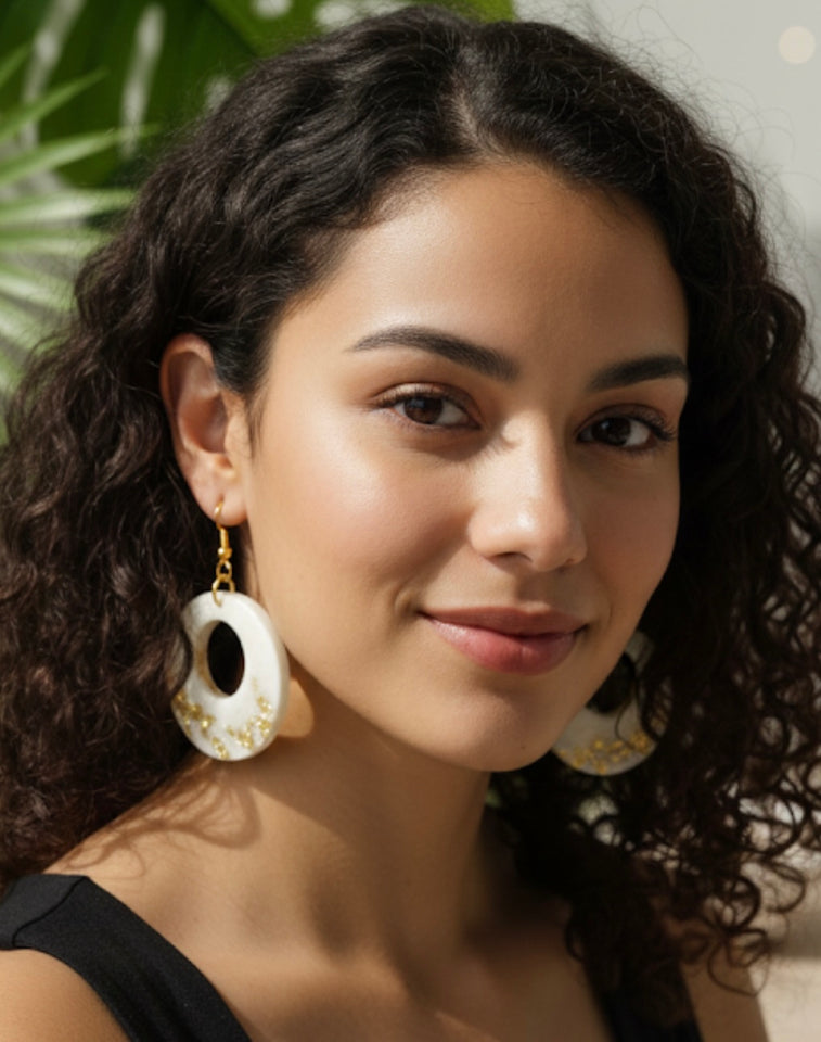 Luminous Ivory Dangles