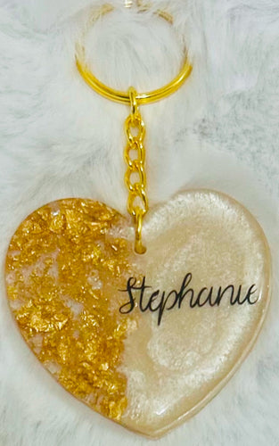 Personalized Heart Keychain