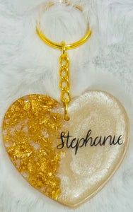 Personalized Heart Keychain