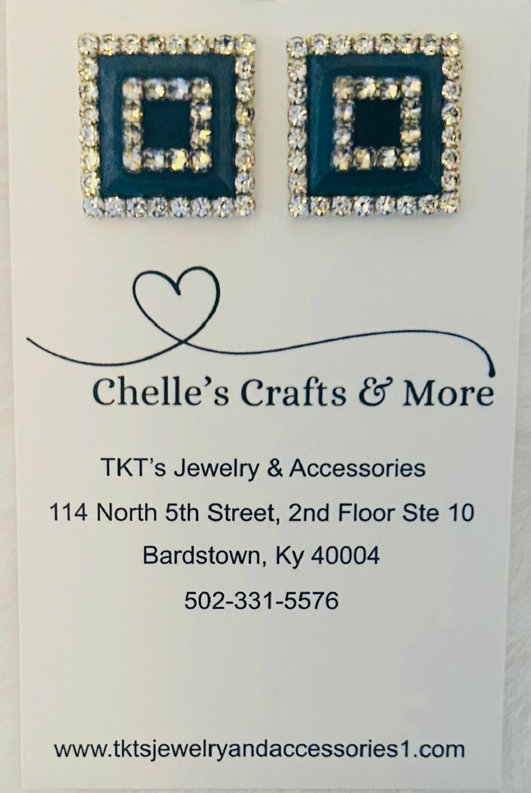 Square Halo Gems (Dark Blue)