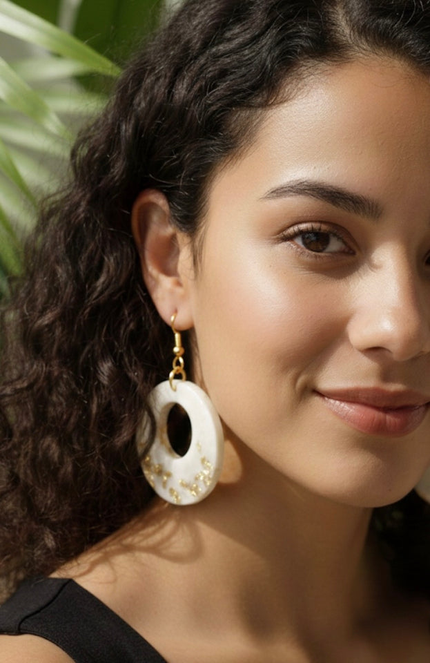 Luminous Ivory Dangles