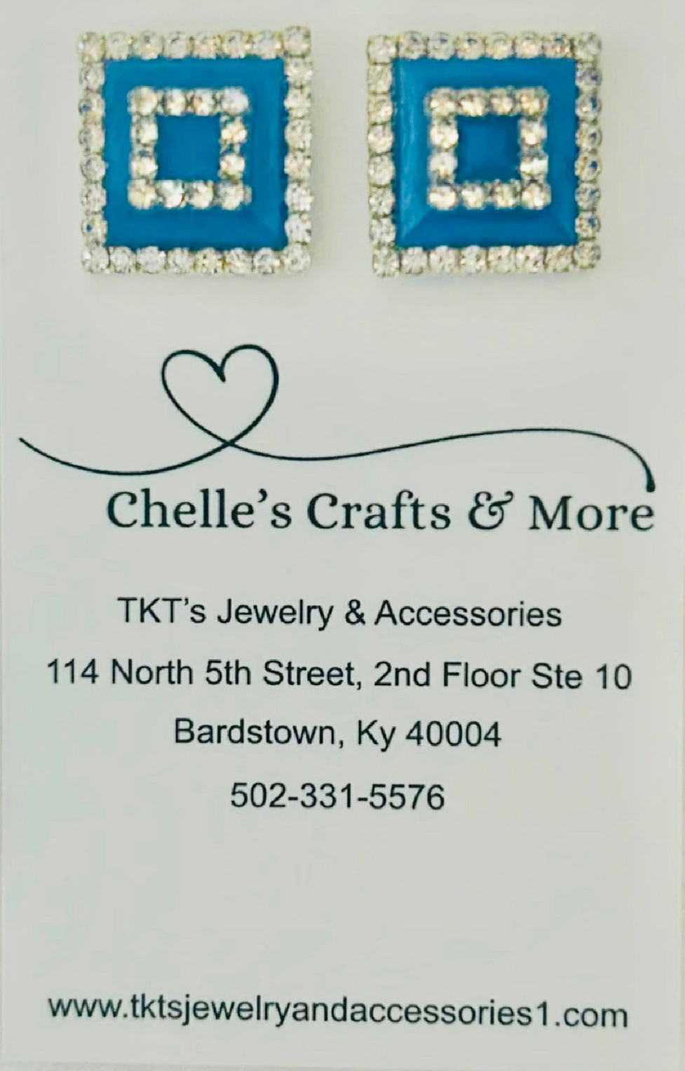 Square Halo Gems (Sky Blue)