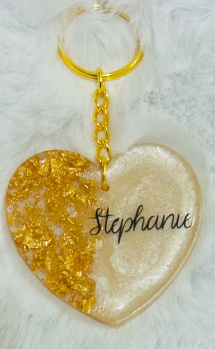 Personalized Heart Keychain