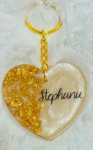 Personalized Heart Keychain