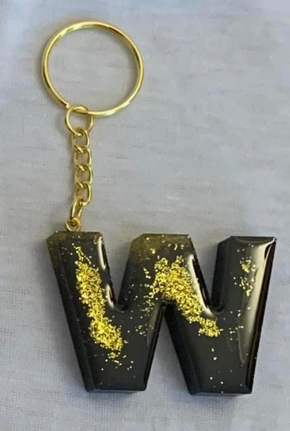 Letter “W” - Black & Gold