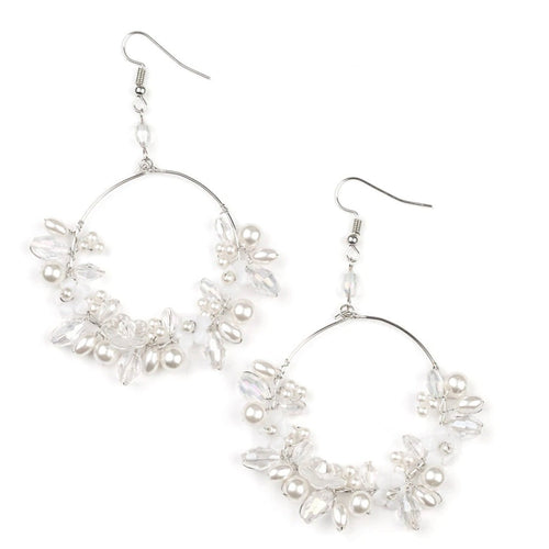 FLOATING GARDENS - WHITE FLOWER EARRINGS