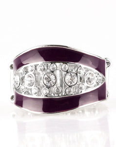 Trending Treasure - Purple - White Rhinestones - Ring - TKT’s Jewelry & Accessories 