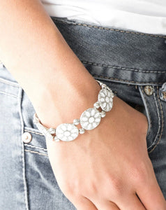 Dancing Dahlias White Bracelet - TKT’s Jewelry & Accessories 