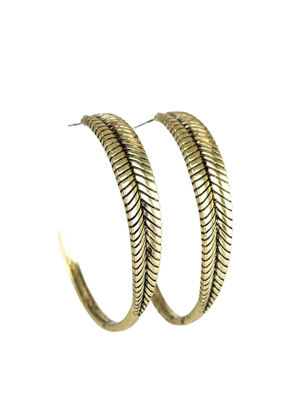 Funky Feathers - Brass - TKT’s Jewelry & Accessories 