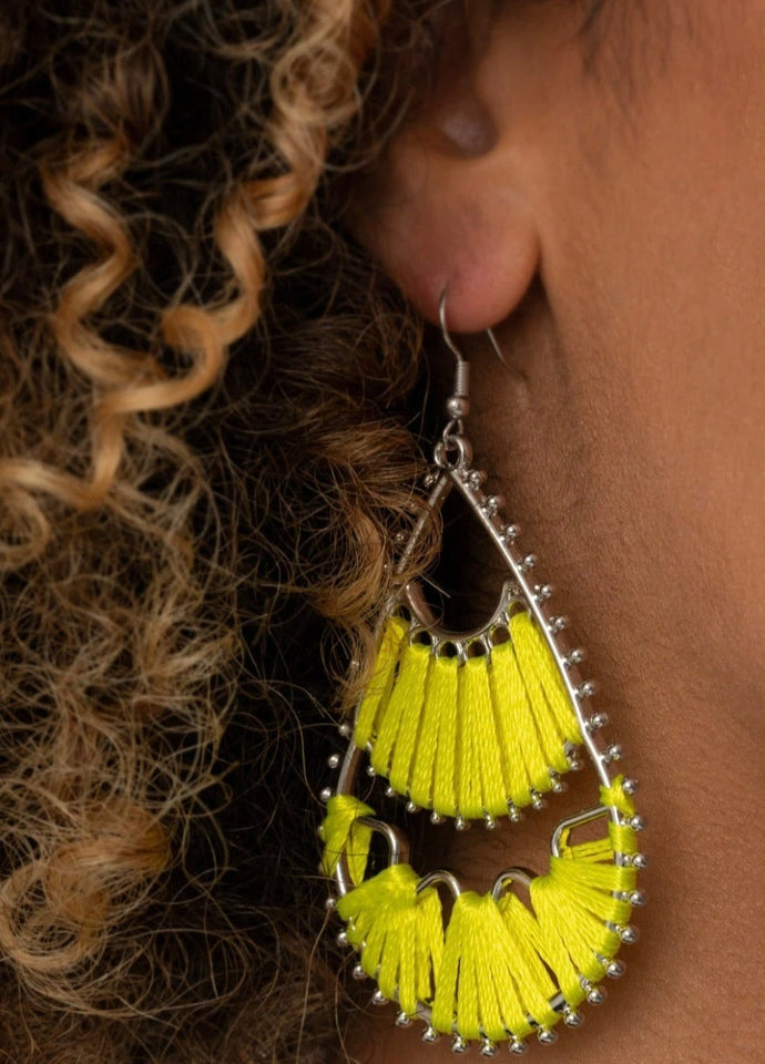 Samba Scene - Yellow Earrings - TKT’s Jewelry & Accessories 