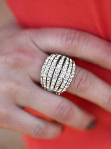 Blinding Brilliance - White Rhinestones - Silver Ring - Blockbuster Exclusive! - TKT’s Jewelry & Accessories 